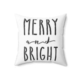 Merry and Bright Faux Suede Square Pillow