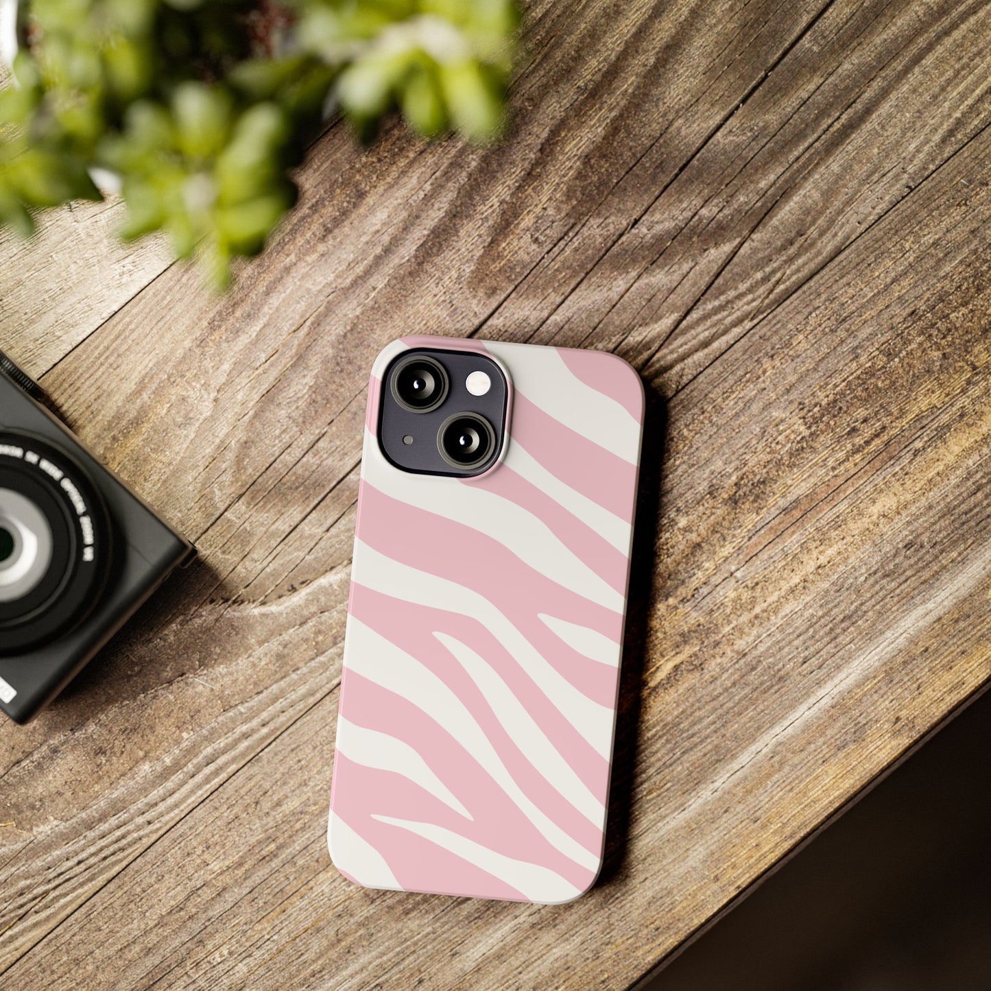 Pink Zebra Slim iPhone Case