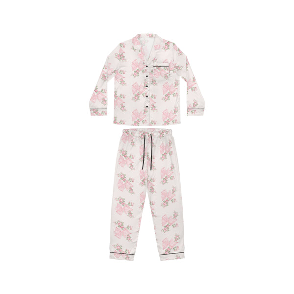 Rosa Beaux Pink Satin Pajama Set