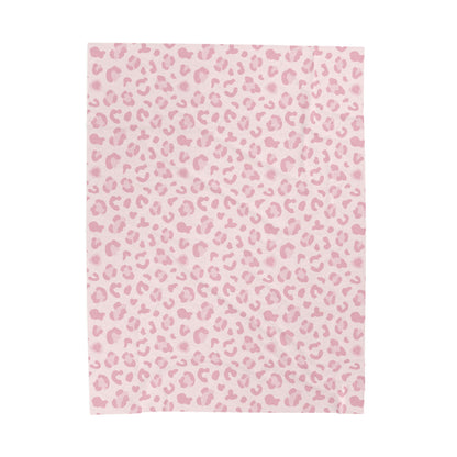 Pink Cheetah Velveteen Plush Blanket