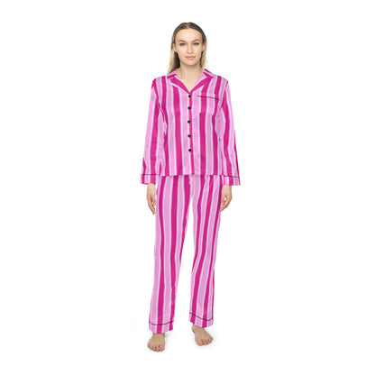 Think Pink Satin Pajama Set