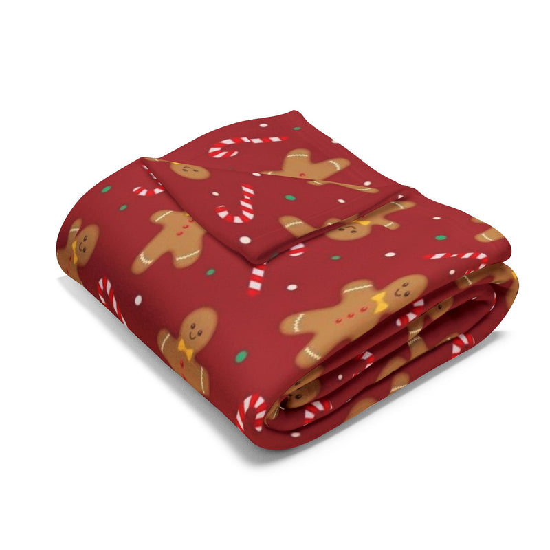 Gingerbread Man Red Arctic Fleece Blanket