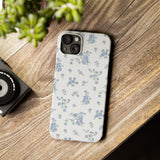 Blue Petals Slim iPhone Case