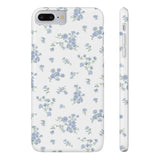 Blue Petals Slim iPhone Case