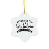 Promoted to Grandma 2025 Ceramic Ornament, 4 Shapes