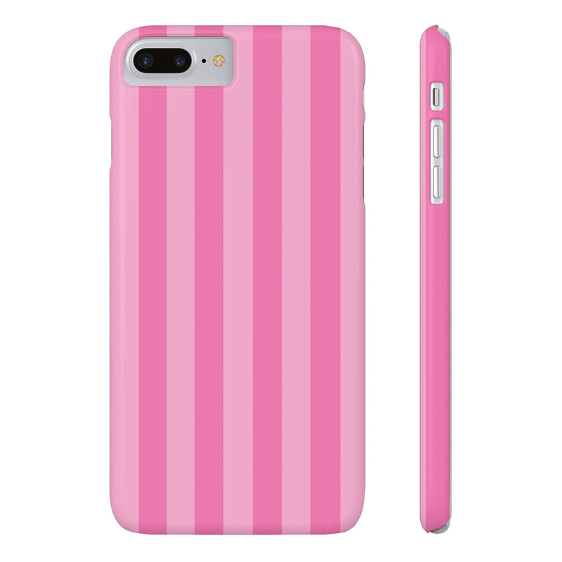 Pink Striped Slim iPhone Case