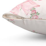 Rosa Beaux Pink Spun Polyester Square Pillow