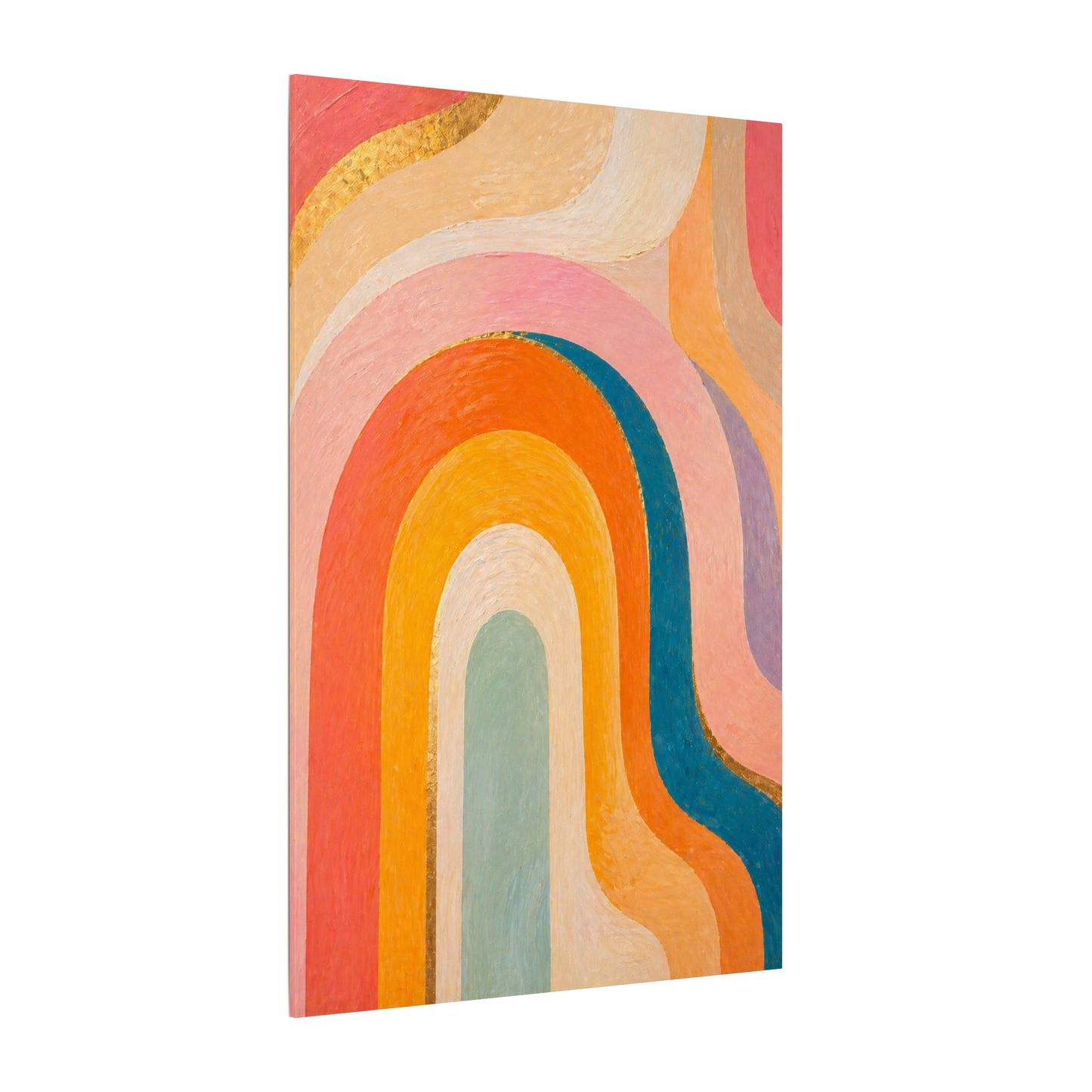 Retro Rainbow Arched Matte Canvas — Stretched Wall Art