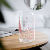 Dreaming of a Pink Christmas Sipper Glass