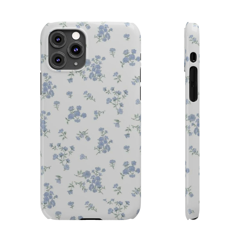 Blue Petals Slim iPhone Case