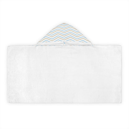 Blue Gold Zig-Zag Youth Hooded Towel