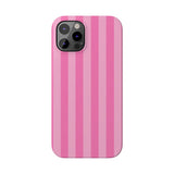 Pink Striped Slim iPhone Case