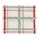 Red and Green Striped Arctic Fleece Blanket