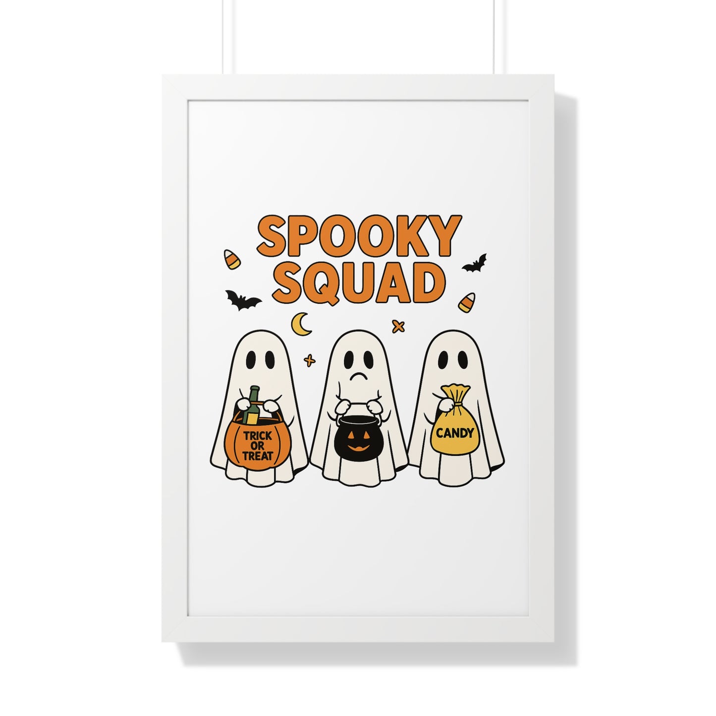 Spooky Squad Trick or Treat Framed Poster (Black or White Frame)