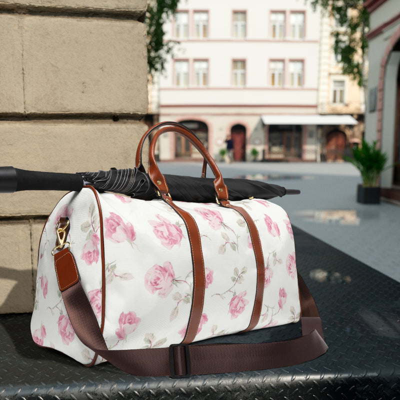 Blushing Rose Waterproof Travel Bag