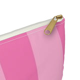 Pink Striped Accessory Pouch