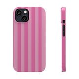 Pink Striped Slim iPhone Case