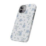 Blue Petals Slim iPhone Case