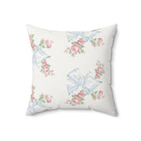 Rosa Beaux Blue Spun Polyester Square Pillow