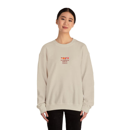 Pumpkin Spice Addict Embroidered Crewneck Sweatshirt