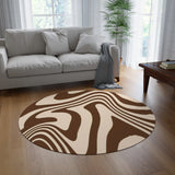 Nude Groove Round Rug