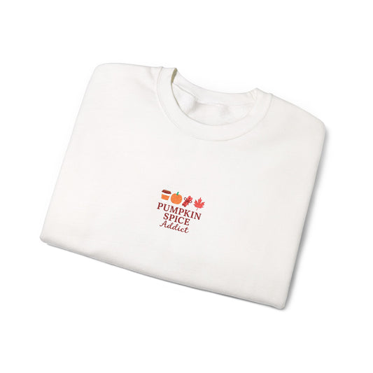 Pumpkin Spice Addict Embroidered Crewneck Sweatshirt