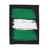 Nigerian Painted Flag Velveteen Plush Blanket