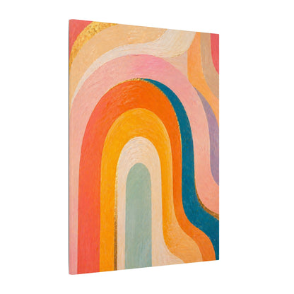 Retro Rainbow Arched Matte Canvas — Stretched Wall Art