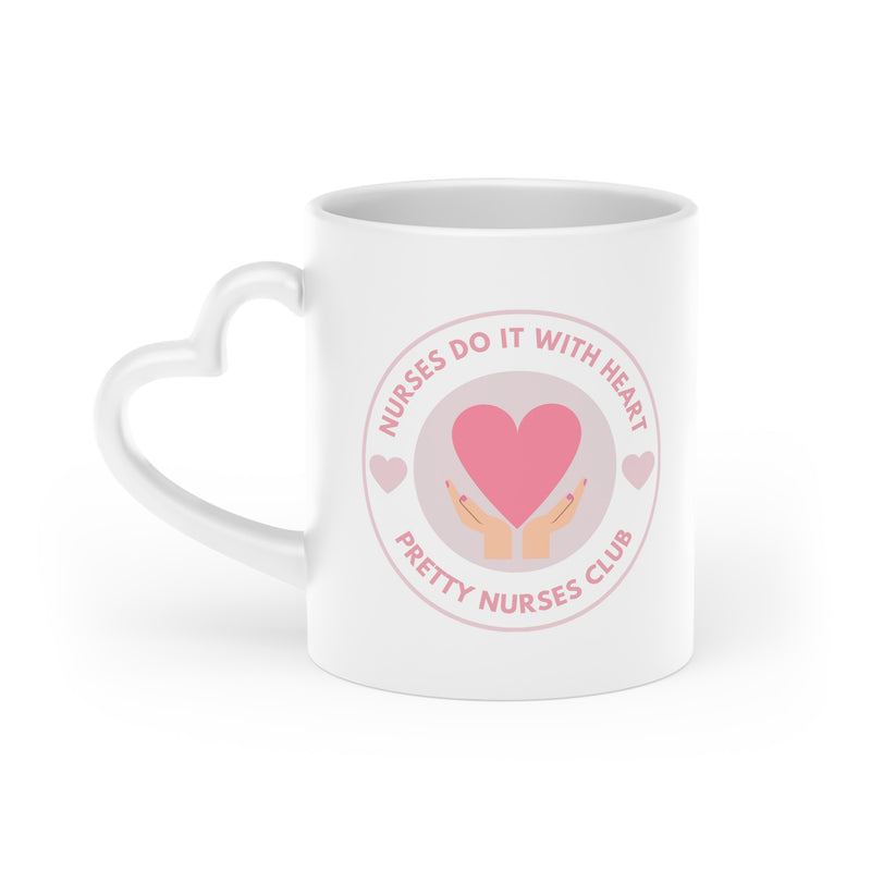 Nurses With Heart Heart-Shaped Mug