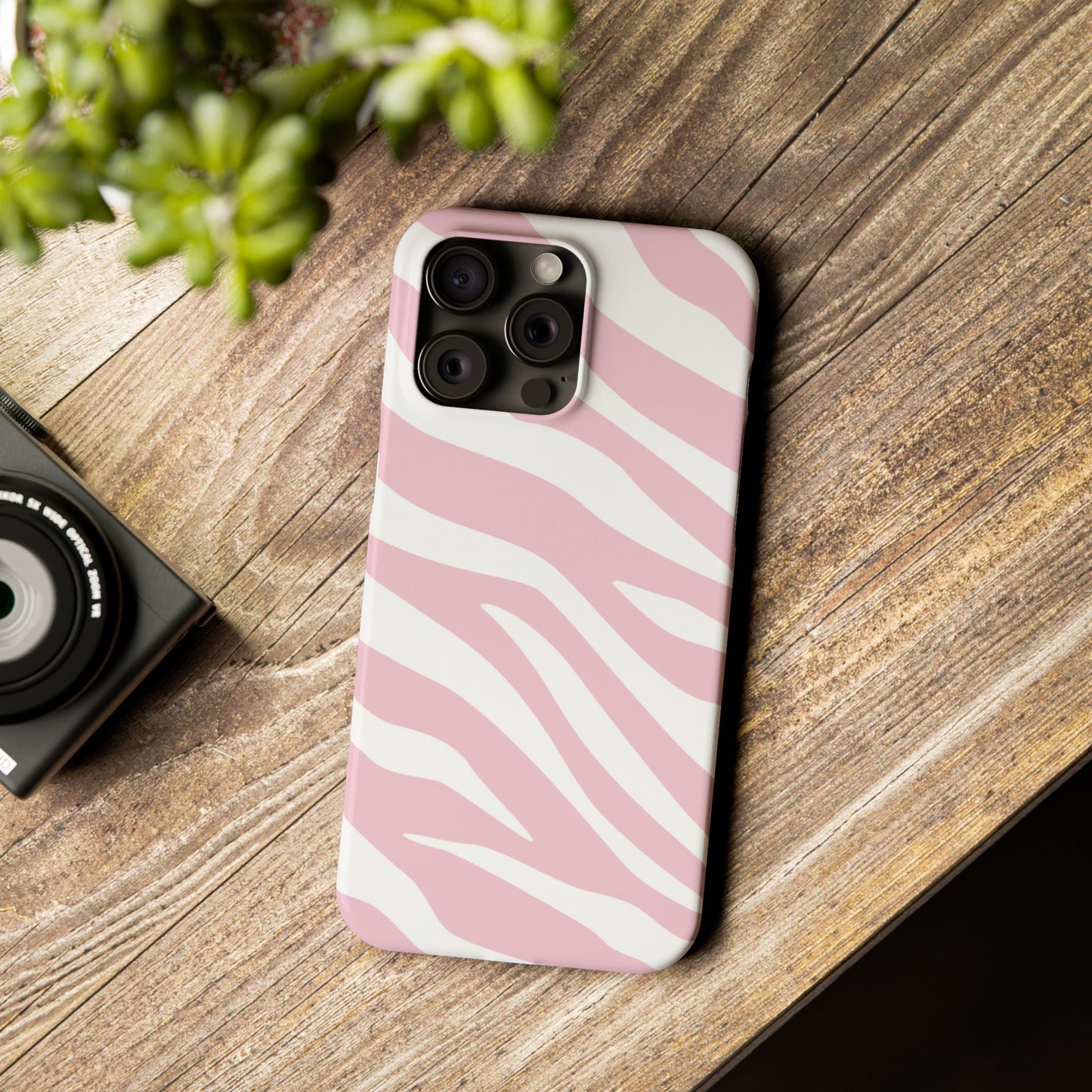 Pink Zebra Slim iPhone Case