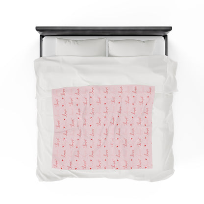 Love Silk Velveteen Plush Blanket