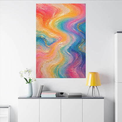 Rainbow Wave — Matte Canvas Wall Art
