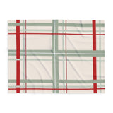 Red and Green Striped Arctic Fleece Blanket