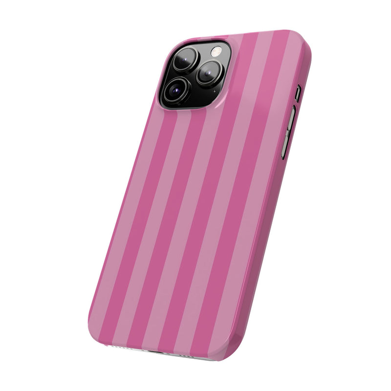 Pink Striped Slim iPhone Case