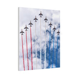 Red White and Blue Planes Matte Canvas, Stretched