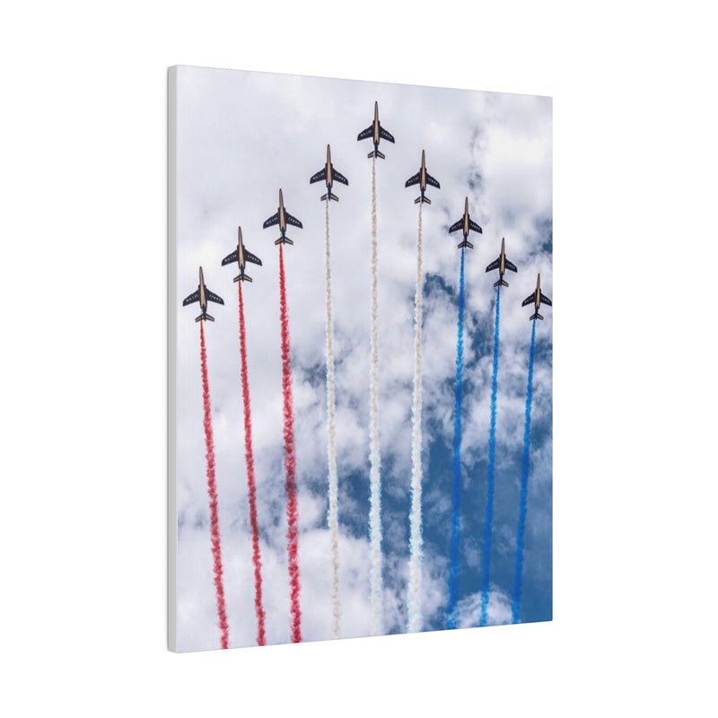 Red White and Blue Planes Matte Canvas, Stretched