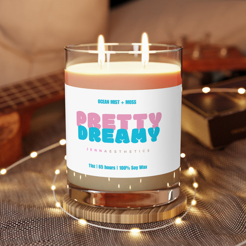 Pretty Dreamy Ocean Mist Moss Scented Candle