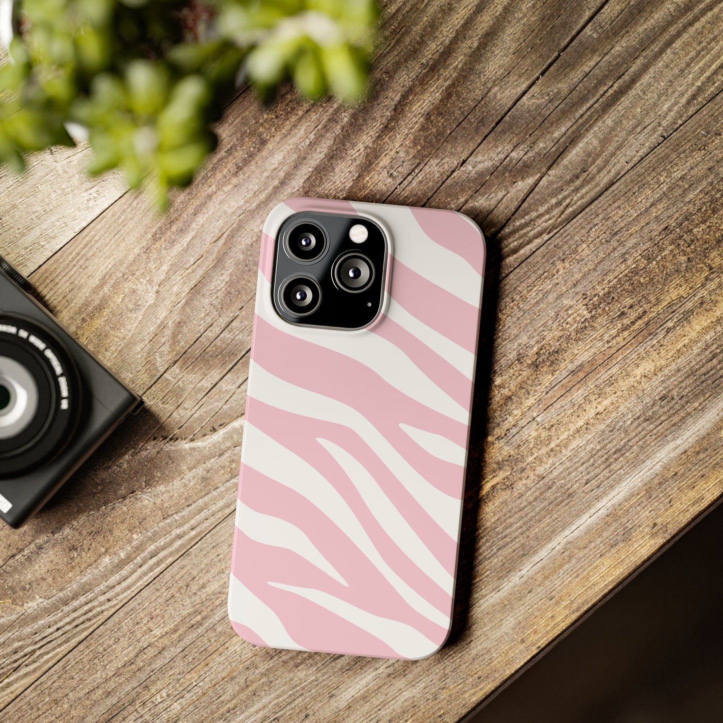 Pink Zebra Slim iPhone Case