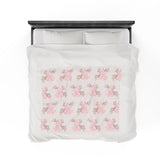 Rosa Beaux Pink Velveteen Plush Blanket