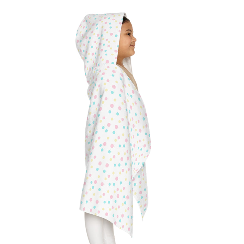 Multicolor Polka Dot Youth Hooded Towel