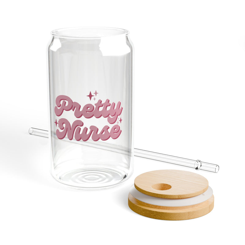 Pretty Nurse Sparkle Sipper Glass