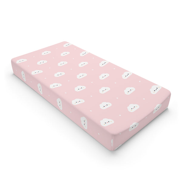 Pink Clouds Baby Changing Pad Cover