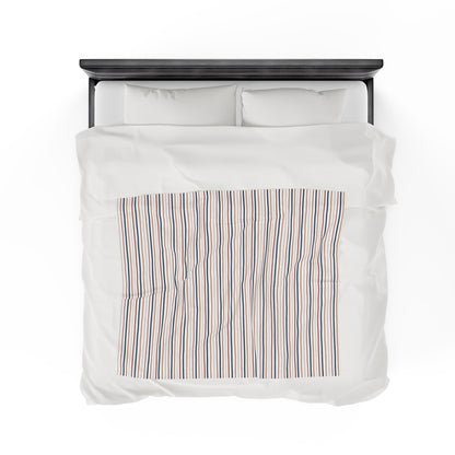 Boho Stripes Velveteen Plush Blanket