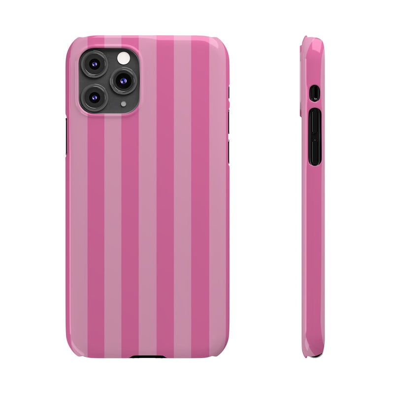 Pink Striped Slim iPhone Case