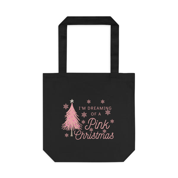 Dreaming of a Pink Christmas Cotton Tote Bag