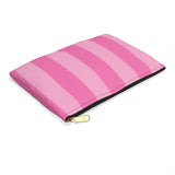 Pink Striped Accessory Pouch