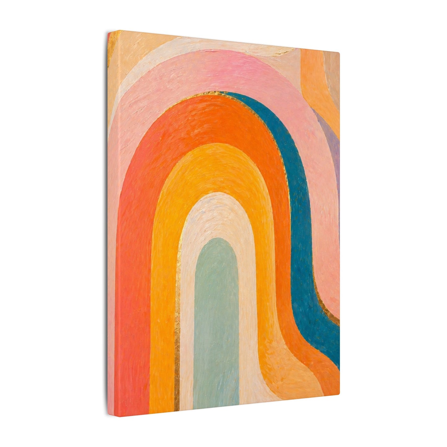 Retro Rainbow Arched Matte Canvas — Stretched Wall Art