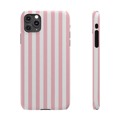 Pink Striped Summer Slim iPhone Case