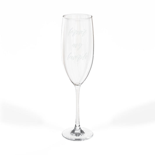 Forever My Favorite Personalized Engraved Champagne Glass Flute, 8oz