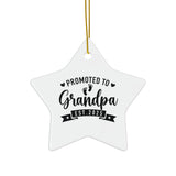 Promoted to Grandpa 2025 Ceramic Ornament, 4 Shapes